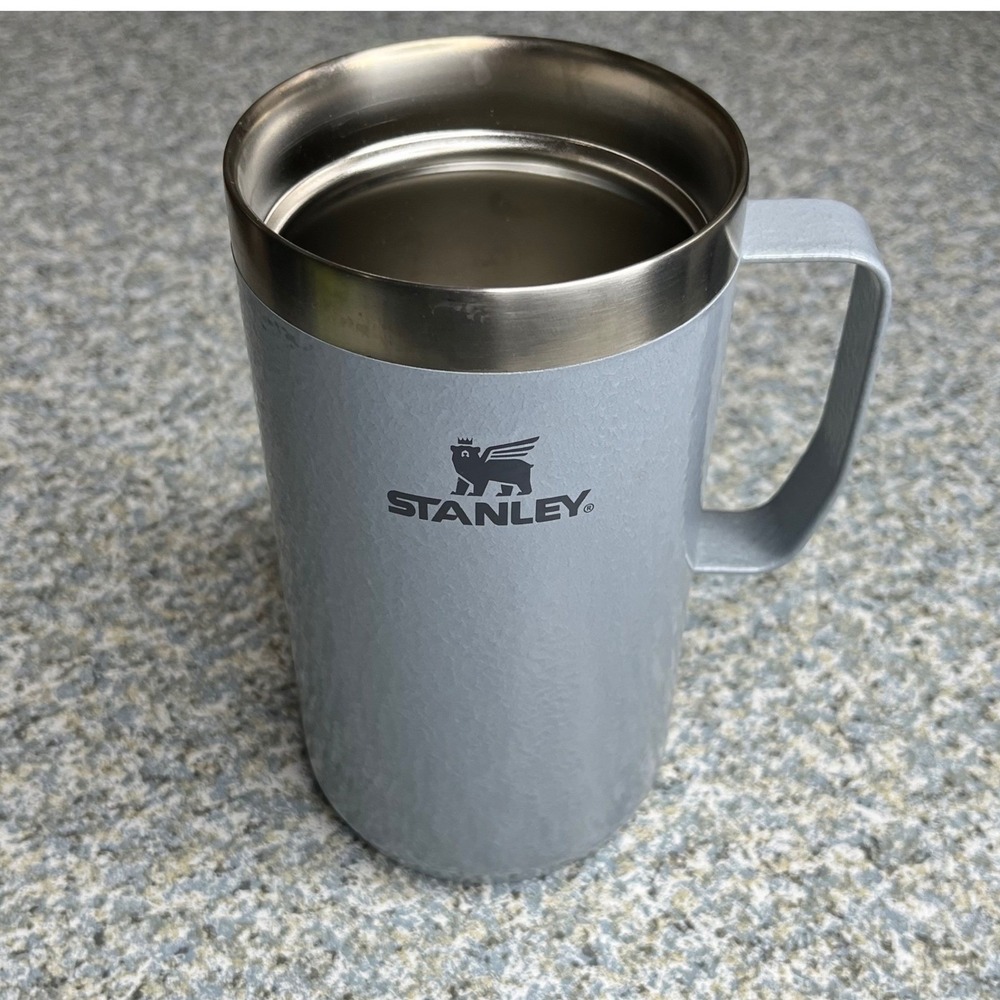 Stanley Adventure Big Grip Beer Stein 24oz Gray Stainless Steel Insulated Mug